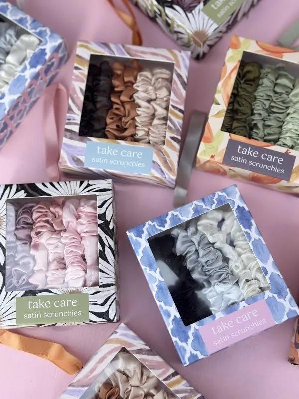Take Care Satin Scrunchies by Crush