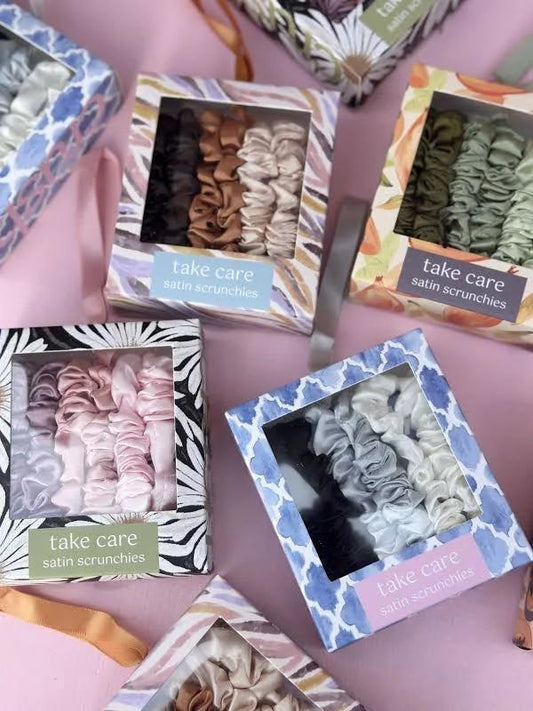Take Care Satin Scrunchies by Crush