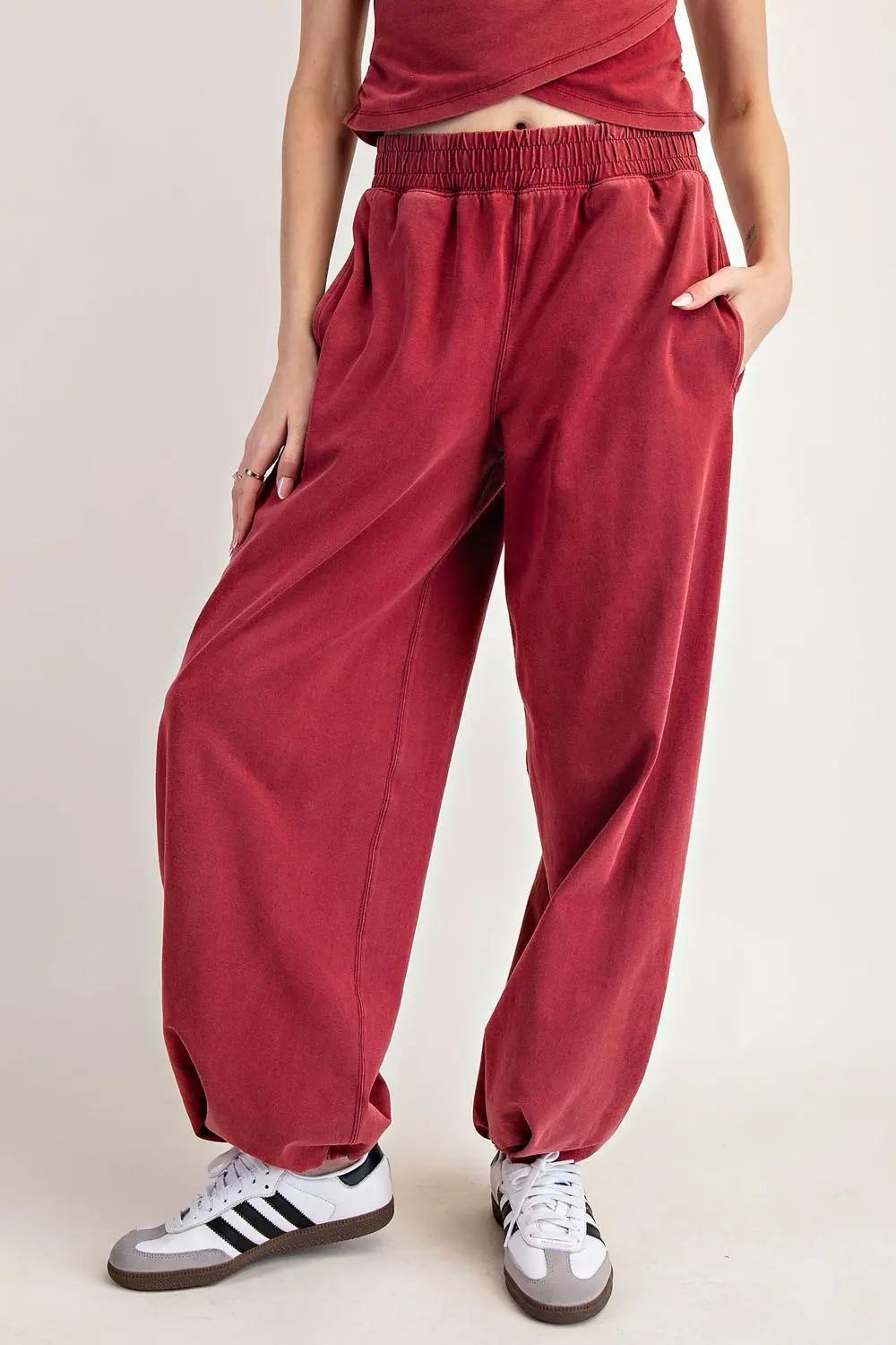 Solid Pocket Jogger Sweatpants by ee:some ~ Colors: Ash Black, Coco, Winterberry