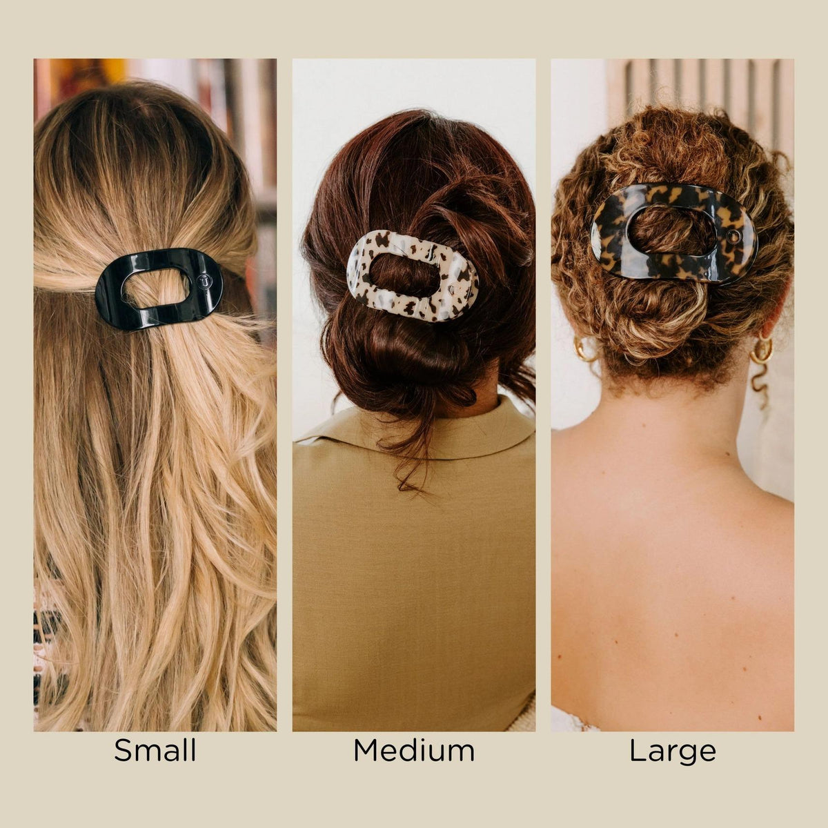 Round Flat Hair Clip | Tortoise