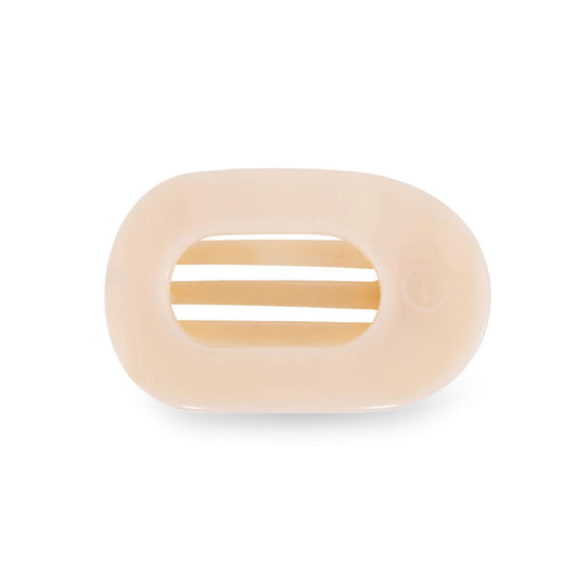 Round Flat Hair Clip | Almond Beige