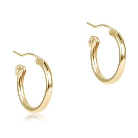 Round Gold 0.5" Hoop -  Smooth Earrings