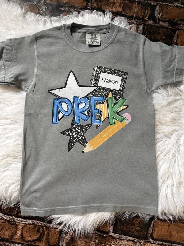 Personalized Back To School - Boy, You Are A Star - Grade Tees Comfort Color Tee