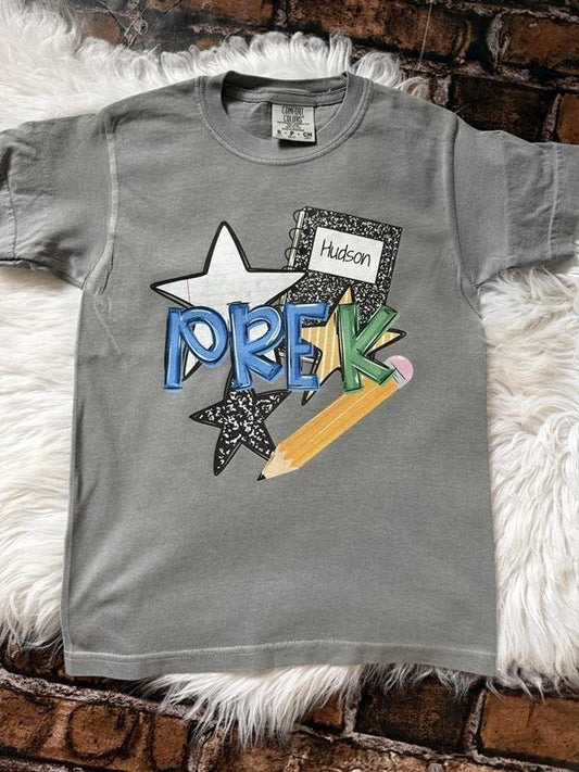 Personalized Back To School - Boy, You Are A Star - Grade Tees Comfort Color Tee
