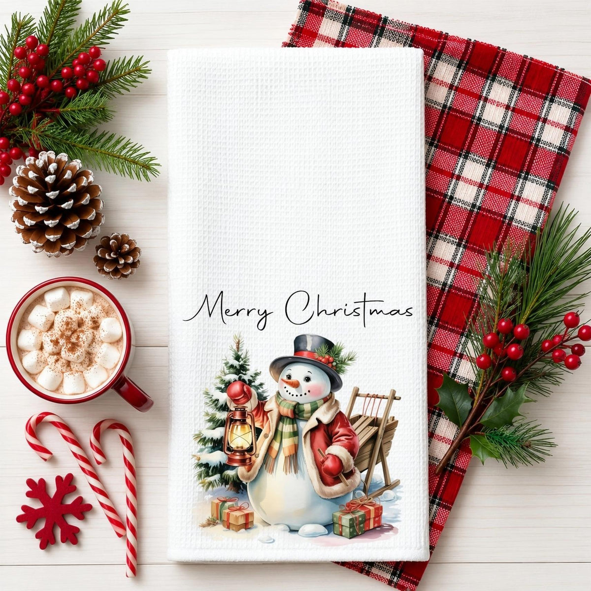 Christmas Snowman Kitchen Towel