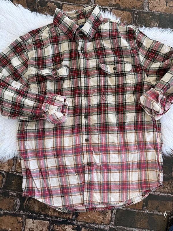 Cozy Christmas Plaid Distress Flannel Shirt