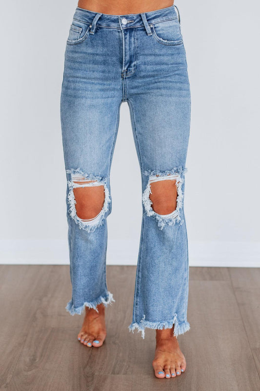 Risen High Rise Crop Straight Jeans - Style #RDP5002HD