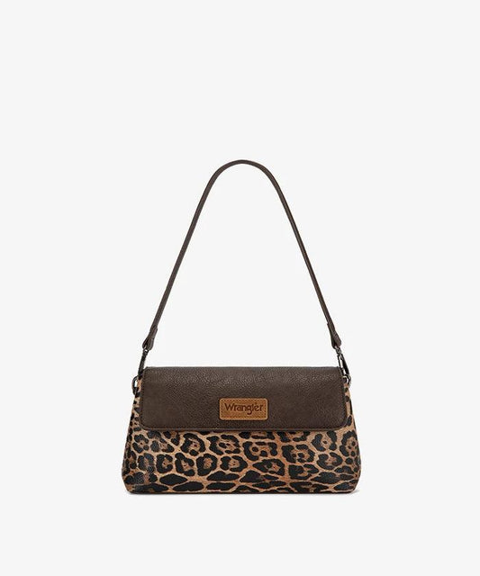 Leopard Wrangler Flap Shoulder Crossbody Bag