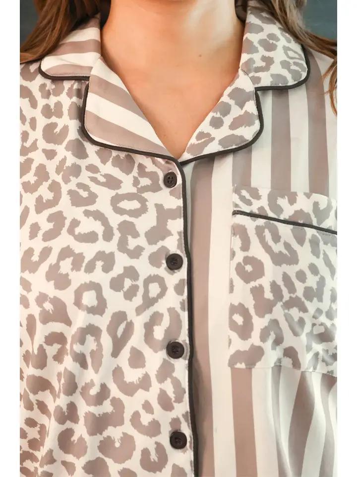 Bella and Stripes Ruffle Pajama Set