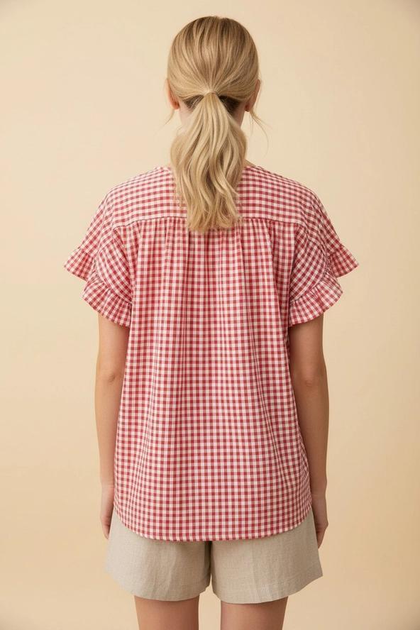 Red Gingham Top
