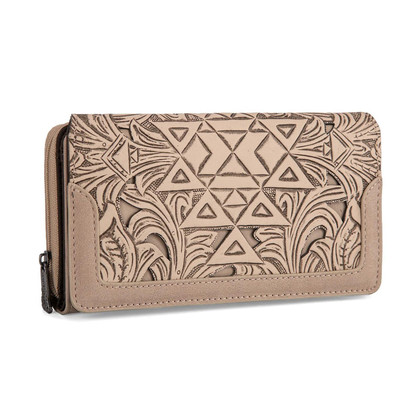 Trinity Ranch Floral Aztec Tooled Collection Wallet