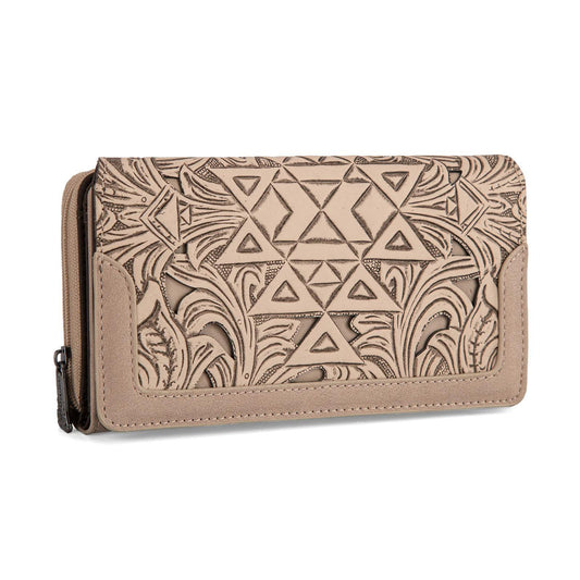 Trinity Ranch Floral Aztec Tooled Collection Wallet