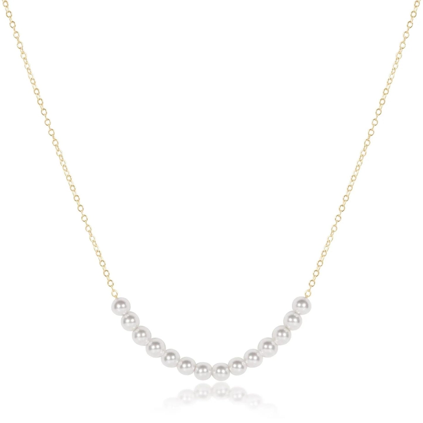 16" Necklace Gold - Beaded Bliss Pearl