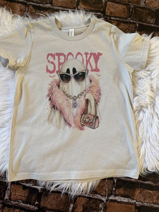 Youth - Embellished Spooky Glam Graphic Tee with Gem Details