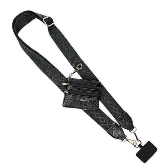 Black Clip & Go Crossbody Strap with Pouch by Save The Girls