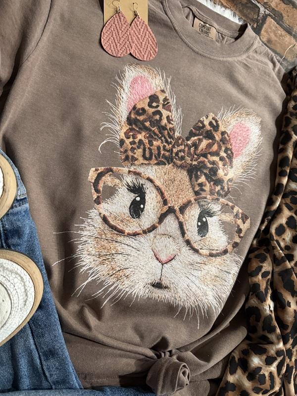 Sassy Leopard Bunny Tee