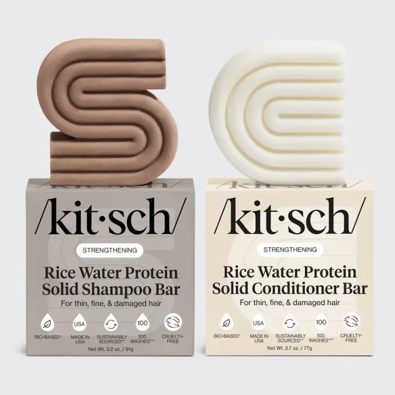Rice Water Shampoo & Conditioner Bar Combo For Hair Growth