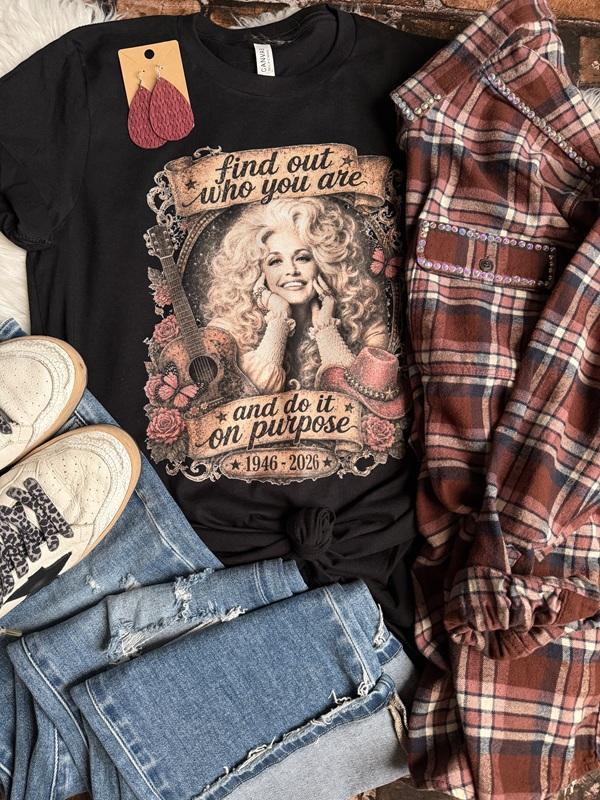 Find Out Who You Are Dolly Tribute Graphic Tee (Youth And Adult Sizes)