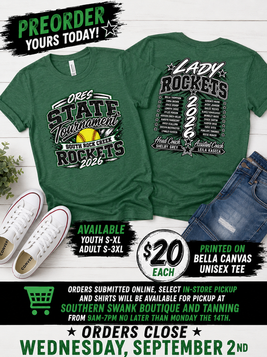 South Rock Creek ORES State Tournament Tees 2026 - CLOSES ON 9/2/2026