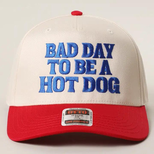 BAD DAY TO BE A HOT DOG Embroidery Trucker Hat