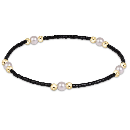 Gameday Hope Purpose Pearl Bracelet - Black