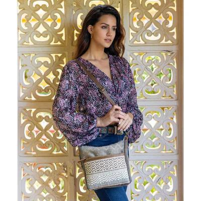 Chevron Patterned Cross Body Bag