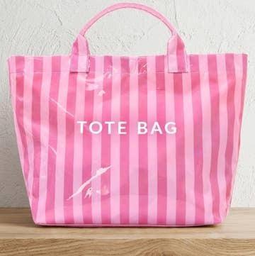 Pink on Pink Striped Tote Bag