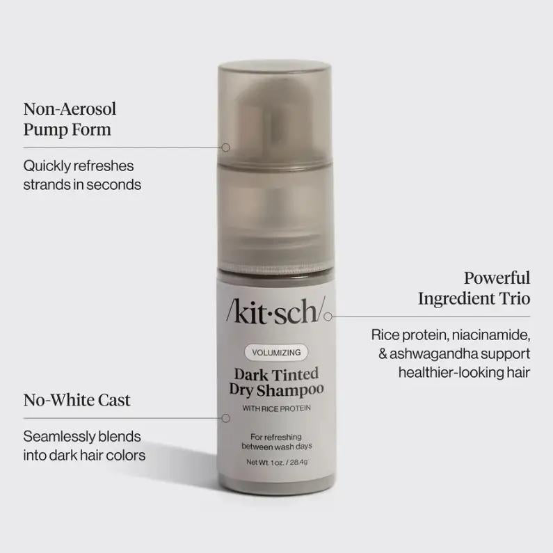 Volumizing Rice Protein Dry Shampoo - Dark Tinted 1 oz