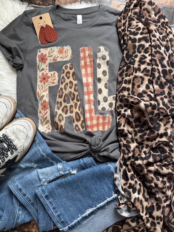 Patchwork Fall Tee (Bella Canvas)