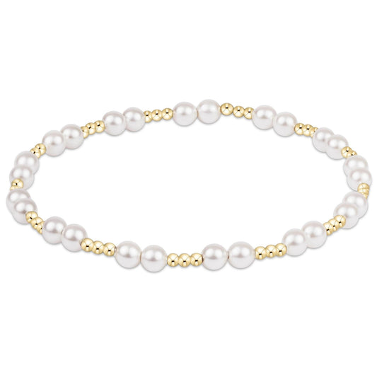 Sincerity Gold & Pearl 4mm Bracelet