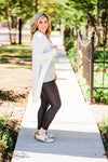 Ivory Lightweight Ribbed Long Sleeve Spring Duster