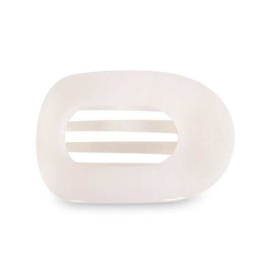 Round Flat Hair Clip | Coconut White