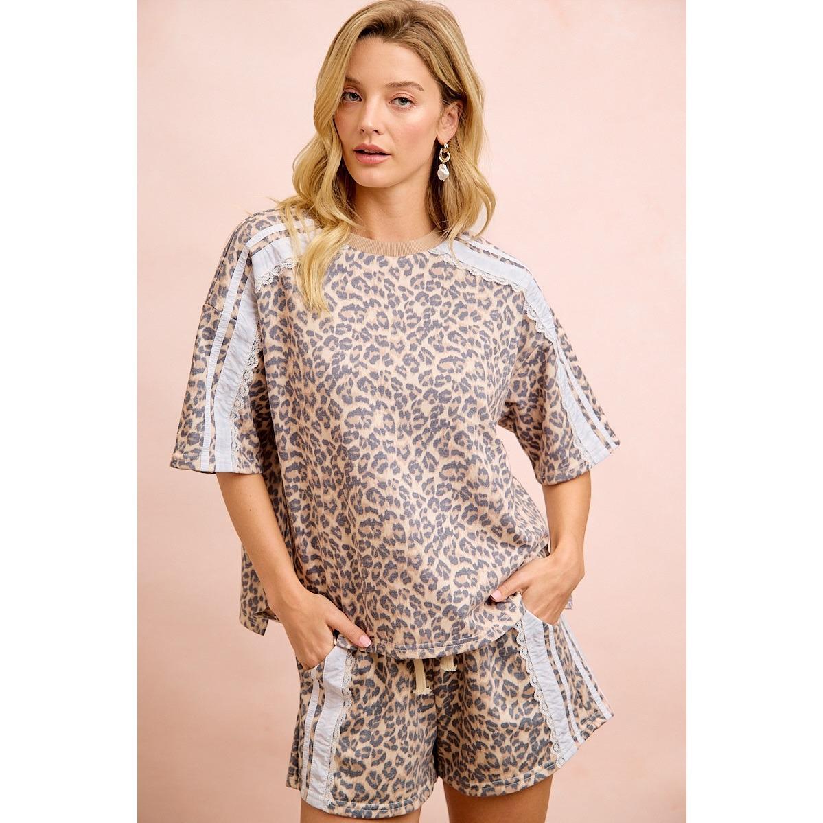 Leopard Lounge Short Set
