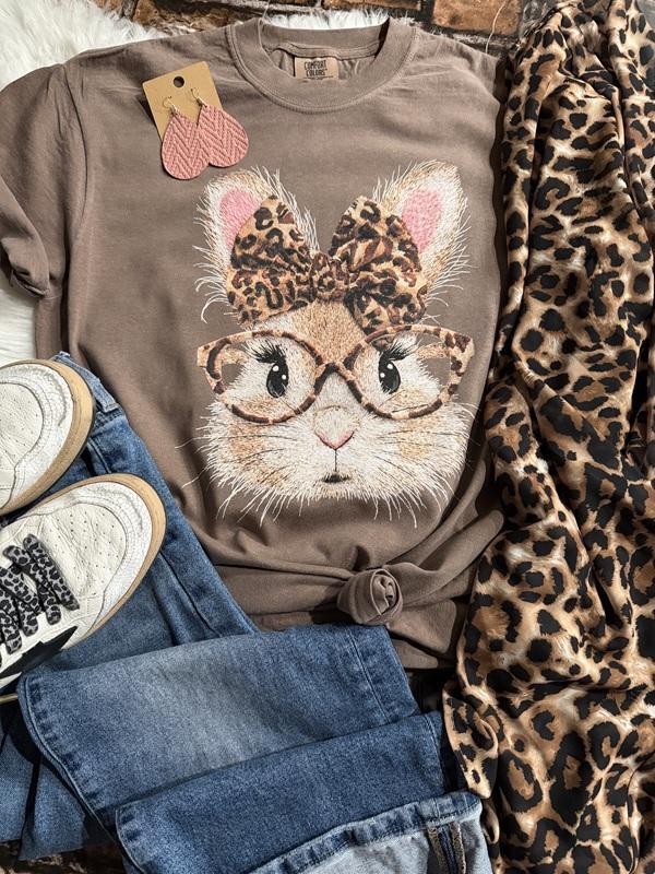 Sassy Leopard Bunny Tee