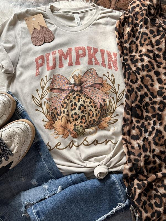 Embellished Pumpkin Season Graphic with Gem Details (Tee Or Sweatshirt)