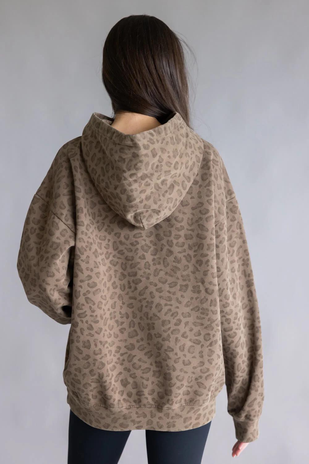 Vintage Leopard Oversized Heavy Hoodie