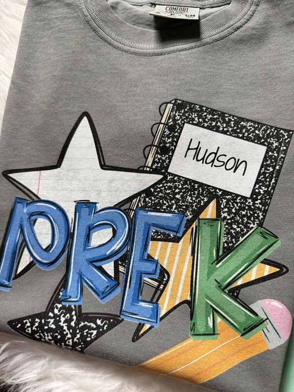 Personalized Back To School - Boy, You Are A Star - Grade Tees Comfort Color Tee