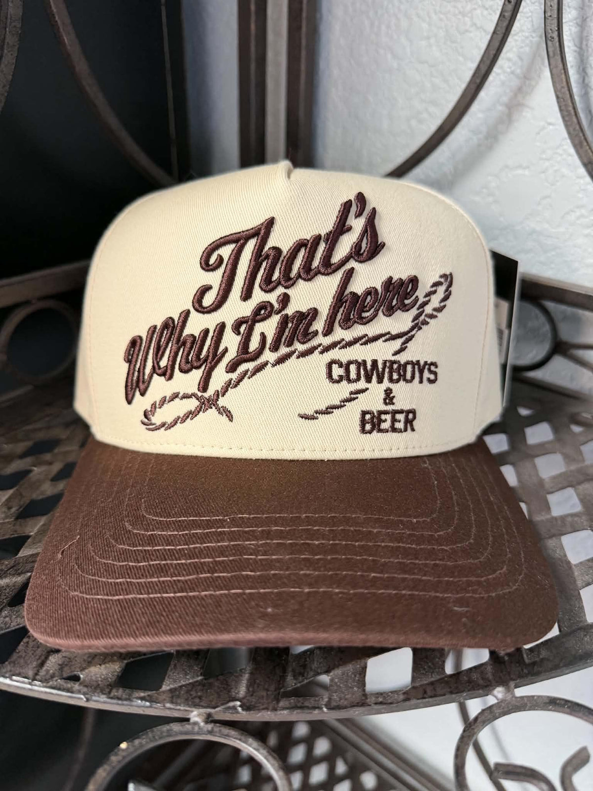 That's Why I'm Here ~ Cowboys & Beer Trucker Hat