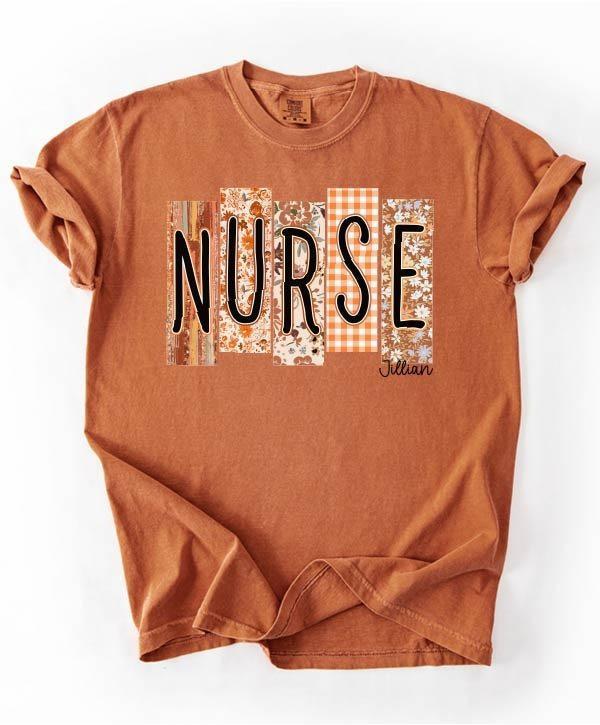 Custom Fall School & Medical Occupations Personalized Name Tees
