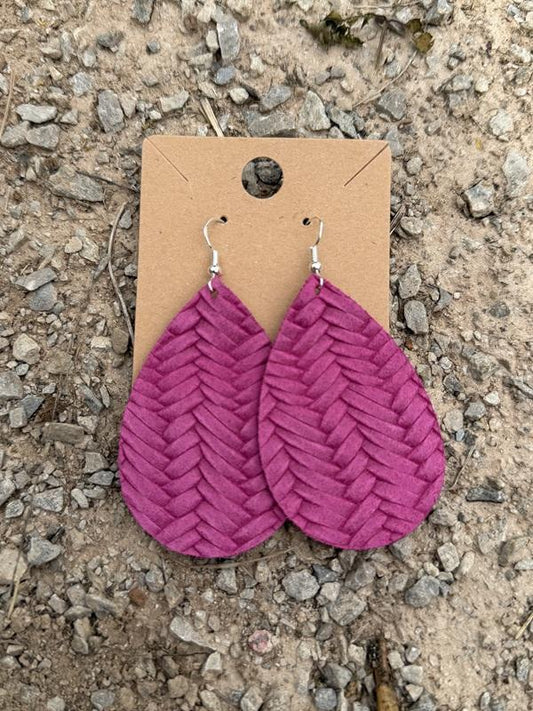 Feeling the Groove Magenta Earrings