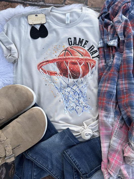 Game Day Basketball Hoops (Available Tee and Sweatshirt)