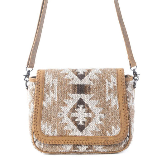Rising Falcon Woven Shoulder Bag in Prairie Sand