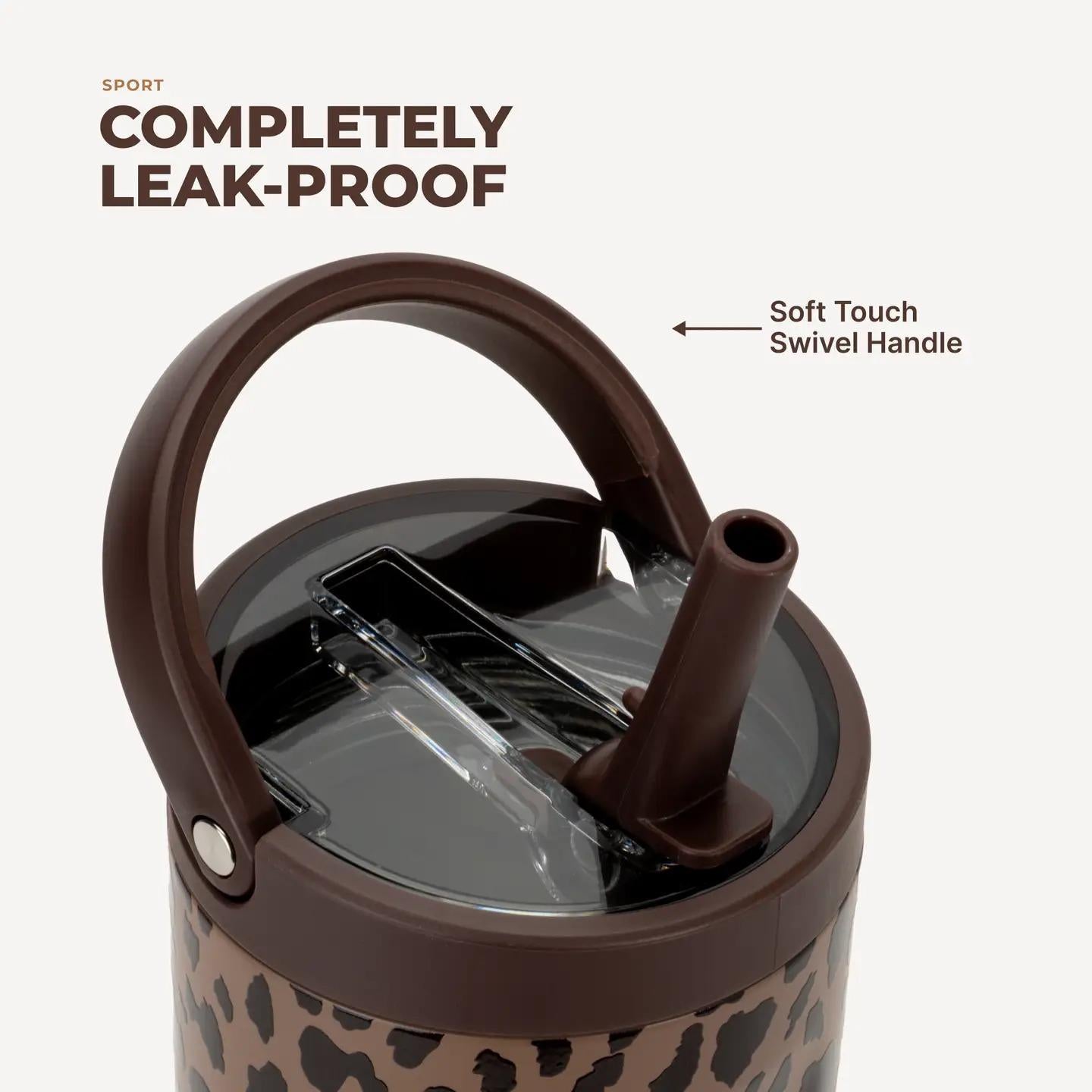 Brown Leopard HydroJug Sport Water Bottle