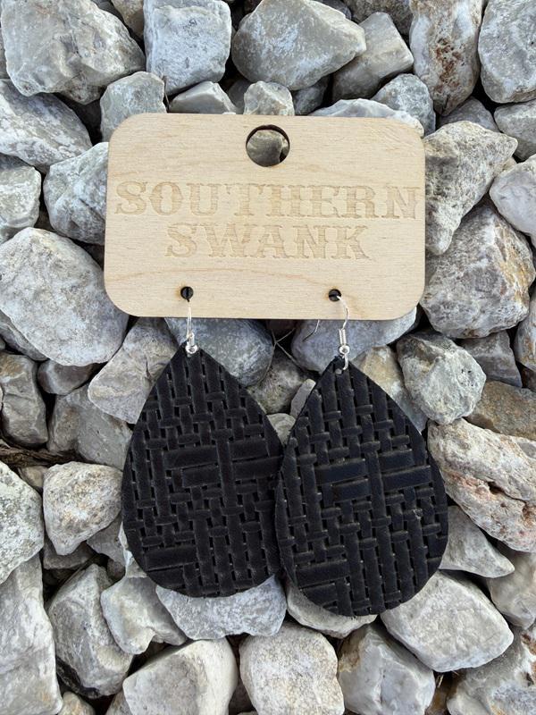 Jocelyn Black Weave Earrings