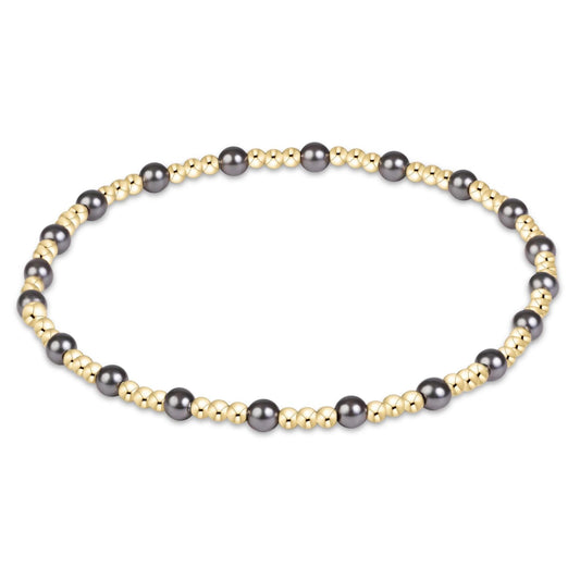Sincerity Pearl Dark Grey 3mm Bracelet