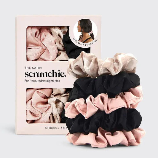 Satin Sleep Scrunchies 5pc - Assorted by Kitsch