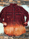 Red and Black Fantasy Distress Flannel