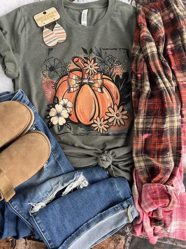 Retro Boho Pumpkin Tee