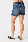 High Waisted Destroyed Cut-Offs Mid Length Shorts