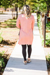 Mauve Lightweight Ribbed Long Sleeve Spring Duster